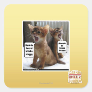 Sticker Carré Hymnes de louange de Kitteh