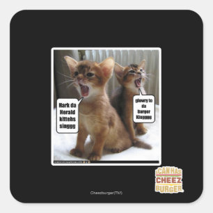 Sticker Carré Hymnes de louange de Kitteh