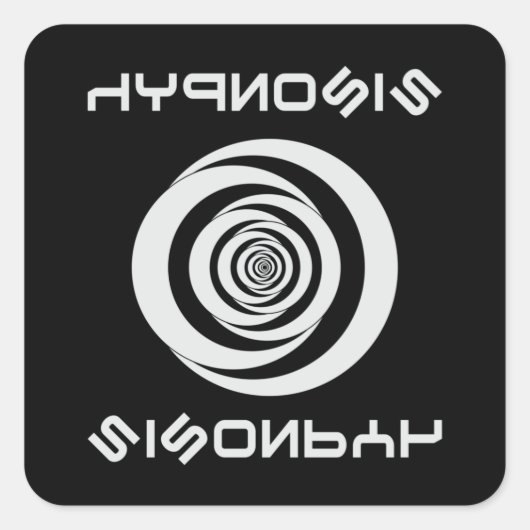 Sticker Carré Hypnosis Hypnotizer Hypnotist Hypnotic Funny cadea (Devant)