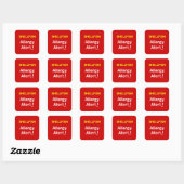 Sticker Carré i1 - Alerte allergique - SHELLFISH. (Feuille)