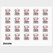 Sticker Carré I Axolotl Questions ! Pun Axolotl mignon (Feuille)