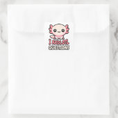 Sticker Carré I Axolotl Questions ! Pun Axolotl mignon (Sac)