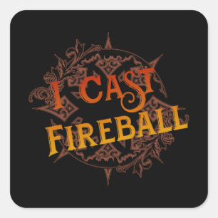 Sticker Carré I Cast Fireball