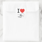 Sticker Carré I Coeur (Amour) Anal (Sac)