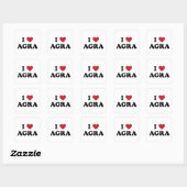 Sticker Carré I Heart Agra India (Feuille)