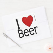 Sticker Carré I Heart Beer (Enveloppe)