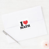 Sticker Carré I Heart / love math (Enveloppe)