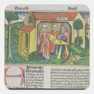 Sticker Carré I le 1:8 Elkanah de Samuel soulage Hannah, du 'NU