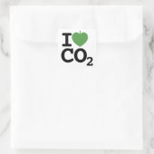 Sticker Carré I Leaf CO2 - J'adore Carbon Dioxyde Feuillet (Sac)
