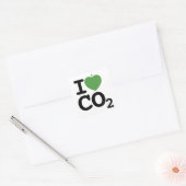 Sticker Carré I Leaf CO2 - J'adore Carbon Dioxyde Feuillet (Enveloppe)