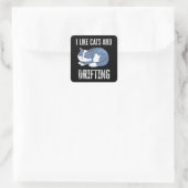 Sticker Carré I like Cats and Drifting Gift (Sac)