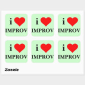 Sticker Carré I Love (Feuille)