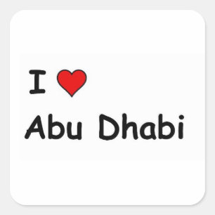 Sticker Carré I Love Abu Dhabi