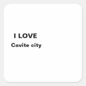 Sticker Carré I LOVE Cavite city (Devant)