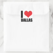Sticker Carré I love Dallas (Sac)