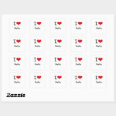 Sticker Carré I Love Data (Feuille)
