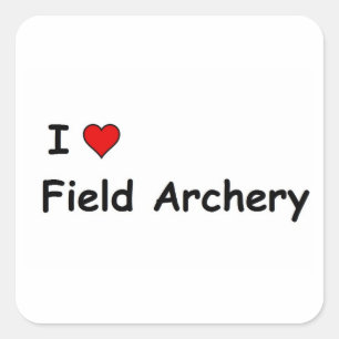 Sticker Carré I Love Field Archery