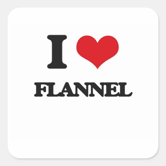Sticker Carré i LOVE fLANNEL (Devant)