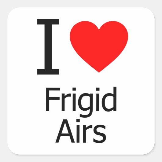 Sticker Carré I Love Frigid Air (Devant)