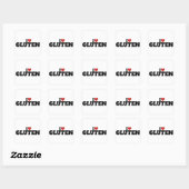 Sticker Carré I Love Gluten (Feuille)