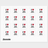 Sticker Carré I Love Irish Dance (Feuille)