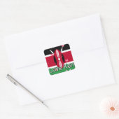 Sticker Carré I Love Kenya et "Hakuna Matata" Art Print (Enveloppe)