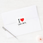 Sticker Carré I Love Lien Air (Enveloppe)