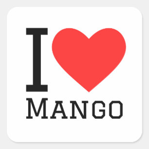 Sticker Carré I love mango
