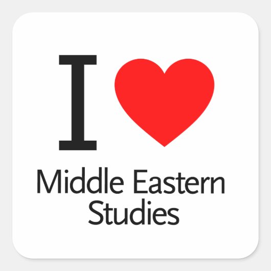 Sticker Carré I Love Middle Eastern Studies (Devant)