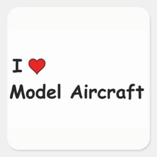 Sticker Carré I Love Model Aircraft