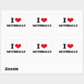 Sticker Carré I Love Mothballs (Feuille)