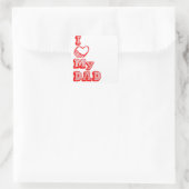 Sticker Carré I love my vous Donnez ! (Sac)