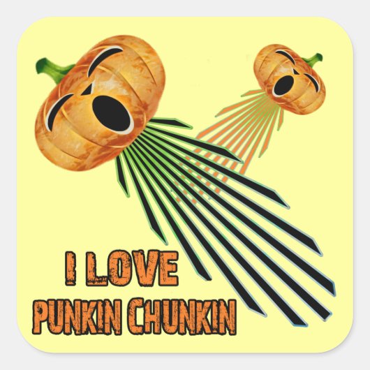 Sticker Carré I Love Punkin Chunkin (Devant)