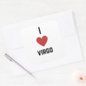 Sticker Carré I Love Virgo Zodiac (Enveloppe)