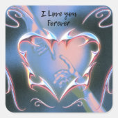 Sticker Carré I Love You Forever (Devant)