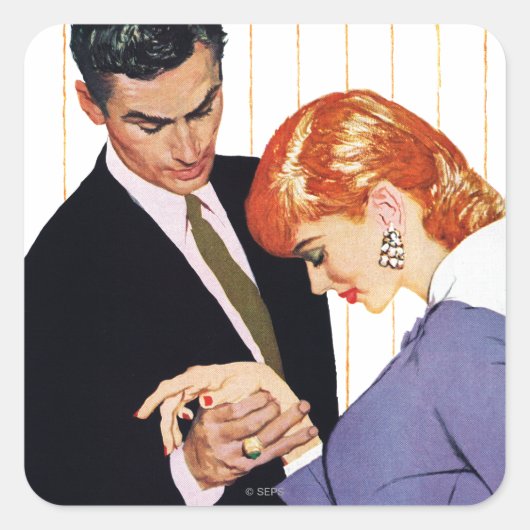 Sticker Carré I Love You Mama Girl (Devant)