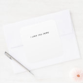 Sticker Carré I Love You More Clean Modern Design (Enveloppe)