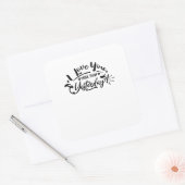 Sticker Carré I Love You More Than Yesterday Romantic Design (Enveloppe)