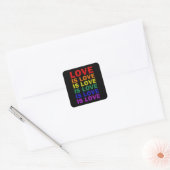 Sticker Carré I Promise To Teach Love LGBT-Q Pride Proud Ally Te (Enveloppe)