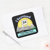Sticker Carré I Survive Trail Ridge Road (Enveloppe)
