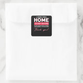 Sticker Carré I work from Home Do Not Disturb (Sac)