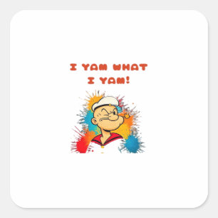 Sticker Carré I Yam What I Yam Classic Sloth Trendy