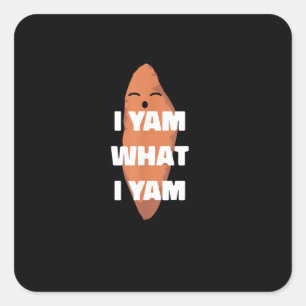 Sticker Carré I Yam What I Yam - Danser de la pomme de terre dou