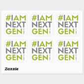 Sticker Carré #IAMNEXTGEN 3"x3" (Feuille)