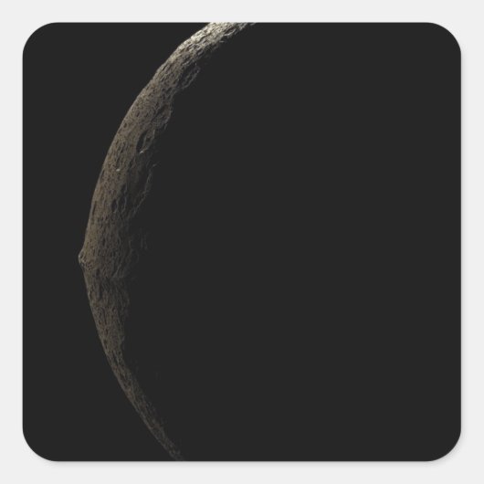 Sticker Carré Iapetus de la lune de Saturne (Devant)