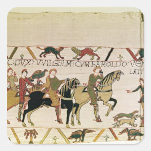 Sticker Carré Ici duc William va avec Harold au sien