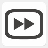 Sticker Carré Icône Avancer Rapide (Devant)