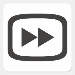 Sticker Carré Icône Avancer Rapide