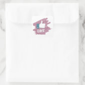 Sticker Carré Icône Bouton (Sac)