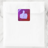Sticker Carré Icône Bouton pouce (Sac)